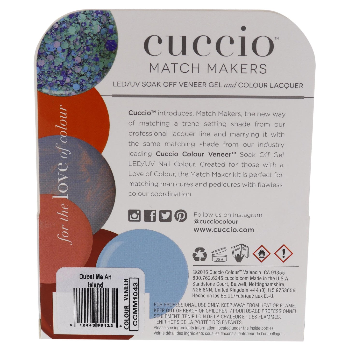 Cuccio Matchmaker Nail Lacquer & Gel Polish, Dubai Me An Island Green, 2 pc (I0098367) Beauty & Personal Care Cuccio