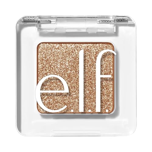 e.l.f. Fine As Fleck Glitter Eyeshadow, Long-Lasting Sheer Eye Makeup With A Shimmer Finish, Soft, Smooth Formula, Vegan & Cruelty-Free, Tan-talize