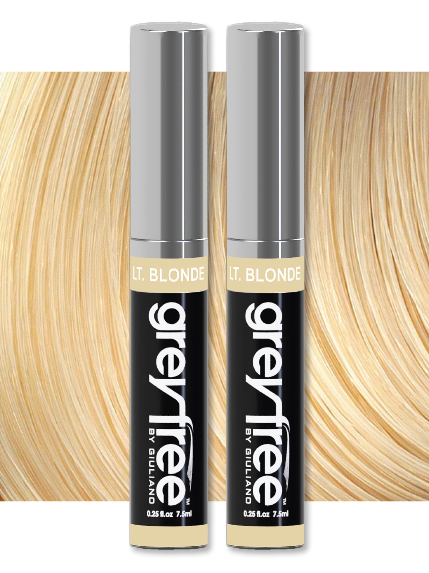 Greyfree Hair Mascara Root Touch-Up for Gray Hair | Precision Hairline Concealer for Brows & Beard | 2 Pack (LIGHT BLONDE)