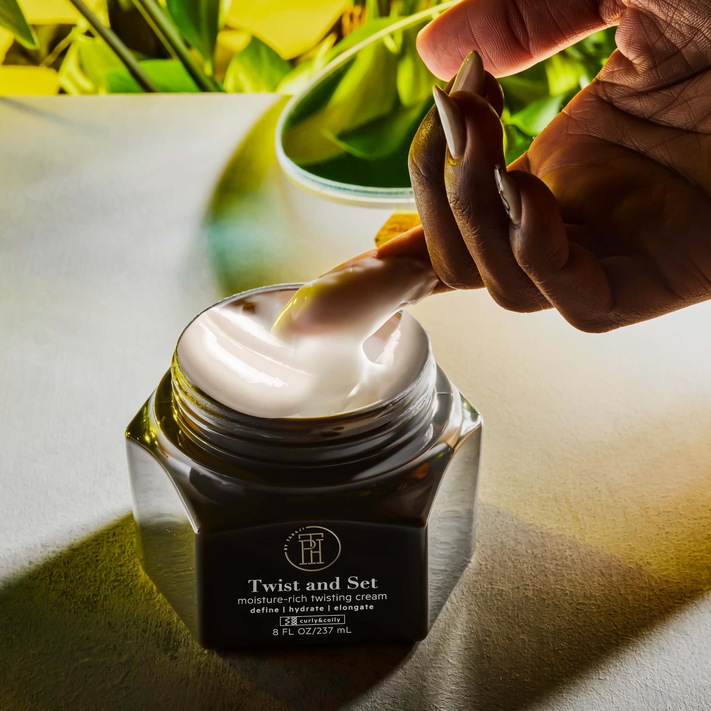 TPH BY TARAJI Twist and Set Twisting Creme & Defining Curl Cream for Curly & Coily Hair with Shea Butter, Mango Seed Butter, & Pequi Oil | Sulfate
