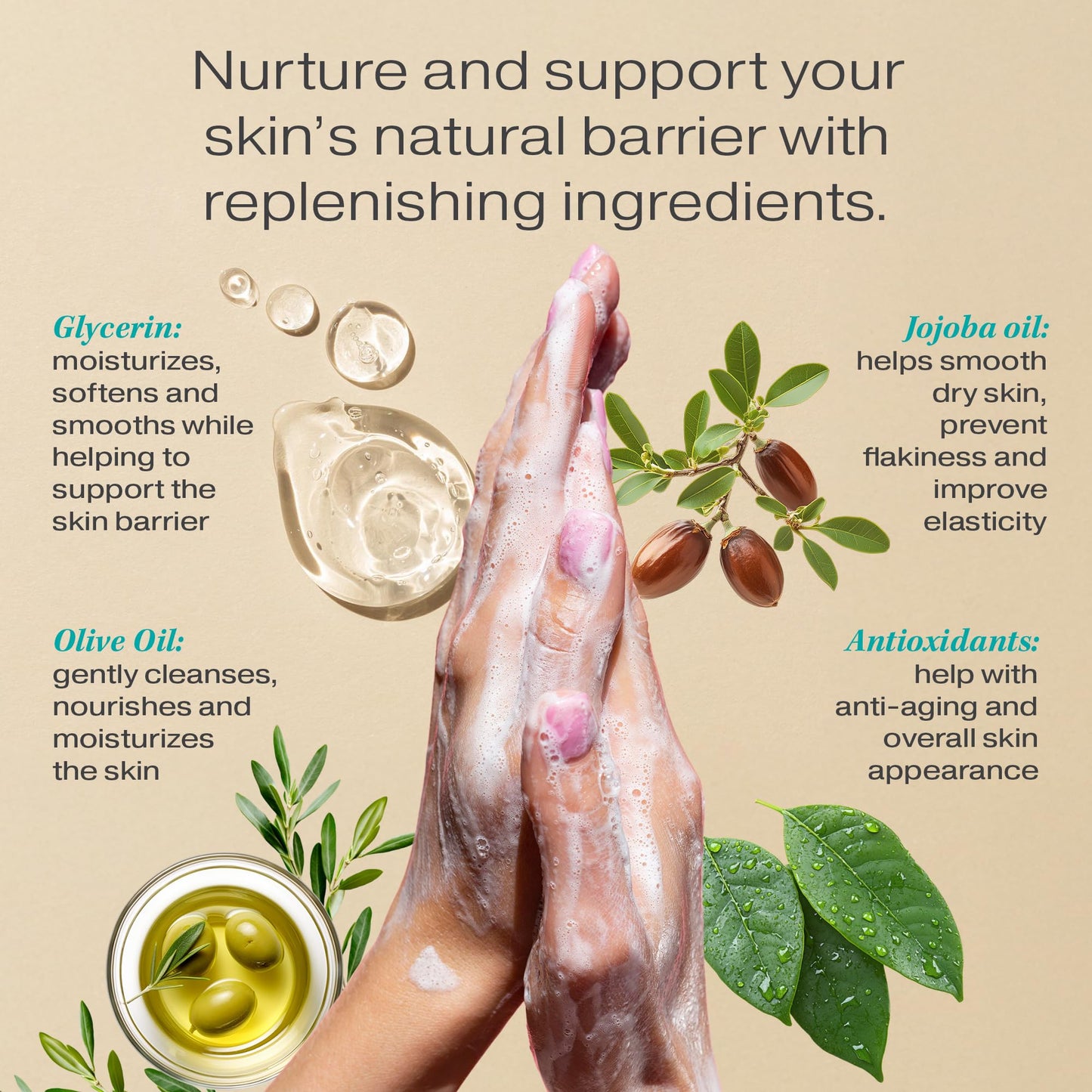 RAW SUGAR Hand Wash Variety Bundle - Lemon Sugar, Watermelon + Fresh Mint, Pineapple + Maqui Berry + Coconut & Raw Coconut + Mango, Formulated without