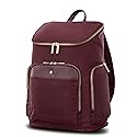 Samsonite Mobile Solutions 2 Deluxe Backpack, Laptop & Tablet Backpack with Padded Compartments, Front Zippered Pocket with Organizer, Water Bottle Pockets, StackIt™ Strap, Work & Travel Bag - Merlot