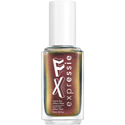 essie Expressie FX Filter Quick-Dry Vegan Nail Polish, Chrome Top Coat, Oil Slick, 0.33 fl oz