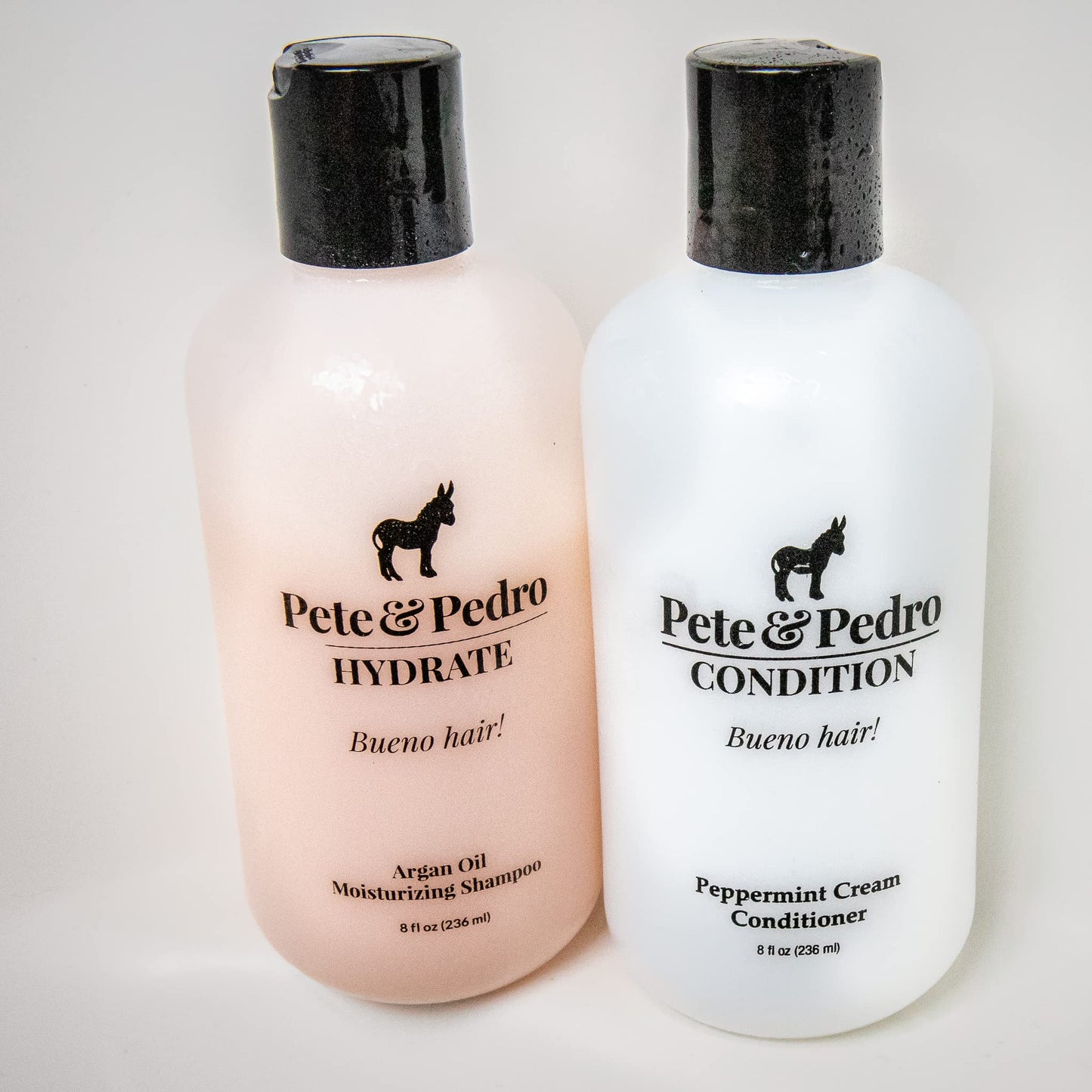 Pete & Pedro HYDRATE and CONDITION Hair Care Set | Argan Oil Moisturizing Shampoo and Hydrating Peppermint Conditioner For Men & Women | As Seen on