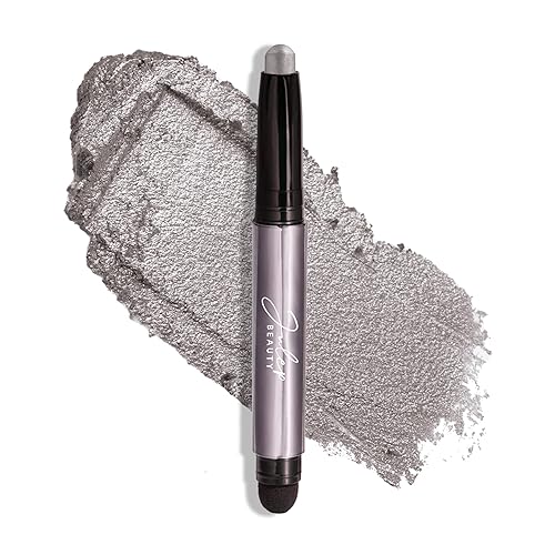 Julep Eyeshadow 101 Cream-to-Powder Waterproof Shadow Stick - Rainstorm Shimmer - Long-Lasting, Crease-Proof, Deep Silver Shimmer Cream Eyeshadow