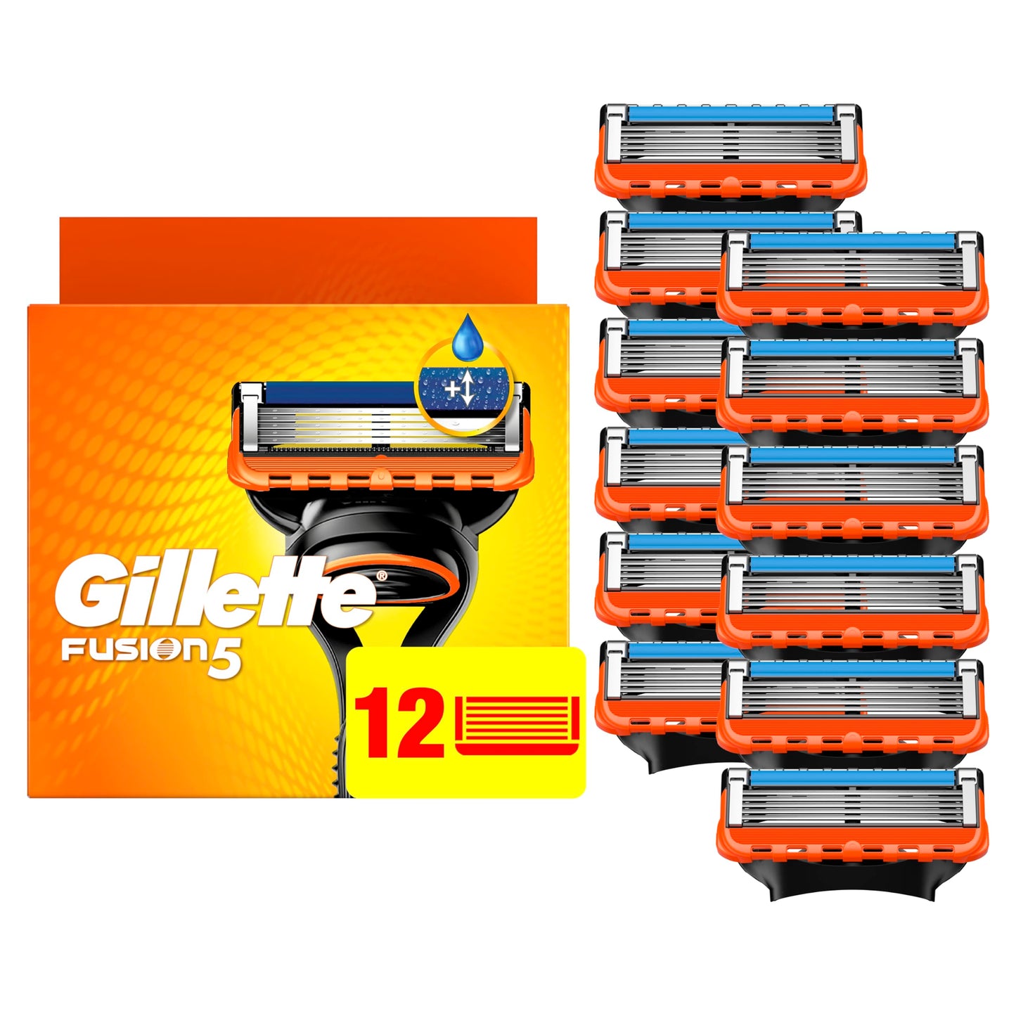 Gillette Fusion5 5-Blade Mens Razor Blade Refills, 12 Count, with Precision Trimmer Beauty and Personal Care Gillette Default Title