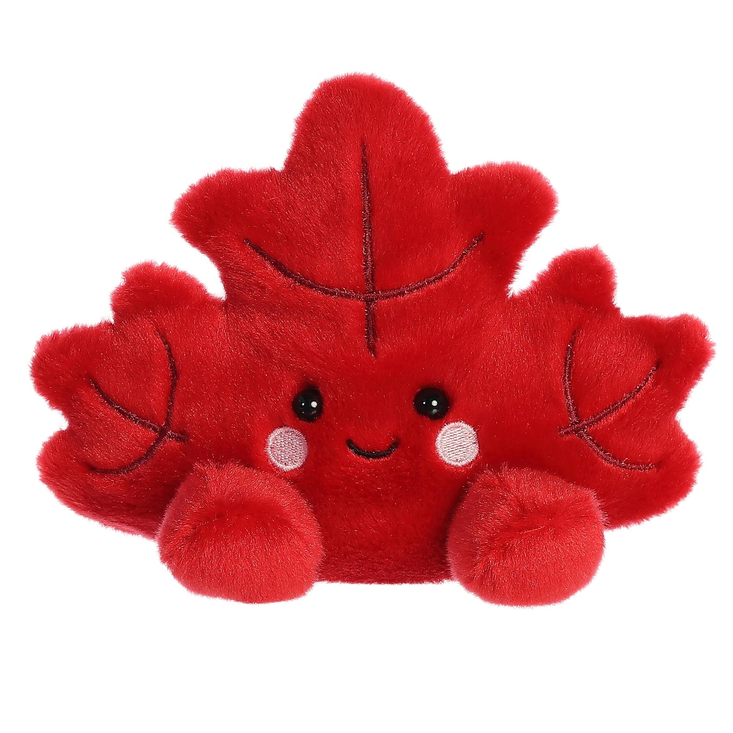 Aurora® Adorable Palm Pals™ Fall Maple Leaf™ Stuffed Animal - Pocket-Sized Play - Collectable Fun - Red 5 Inches