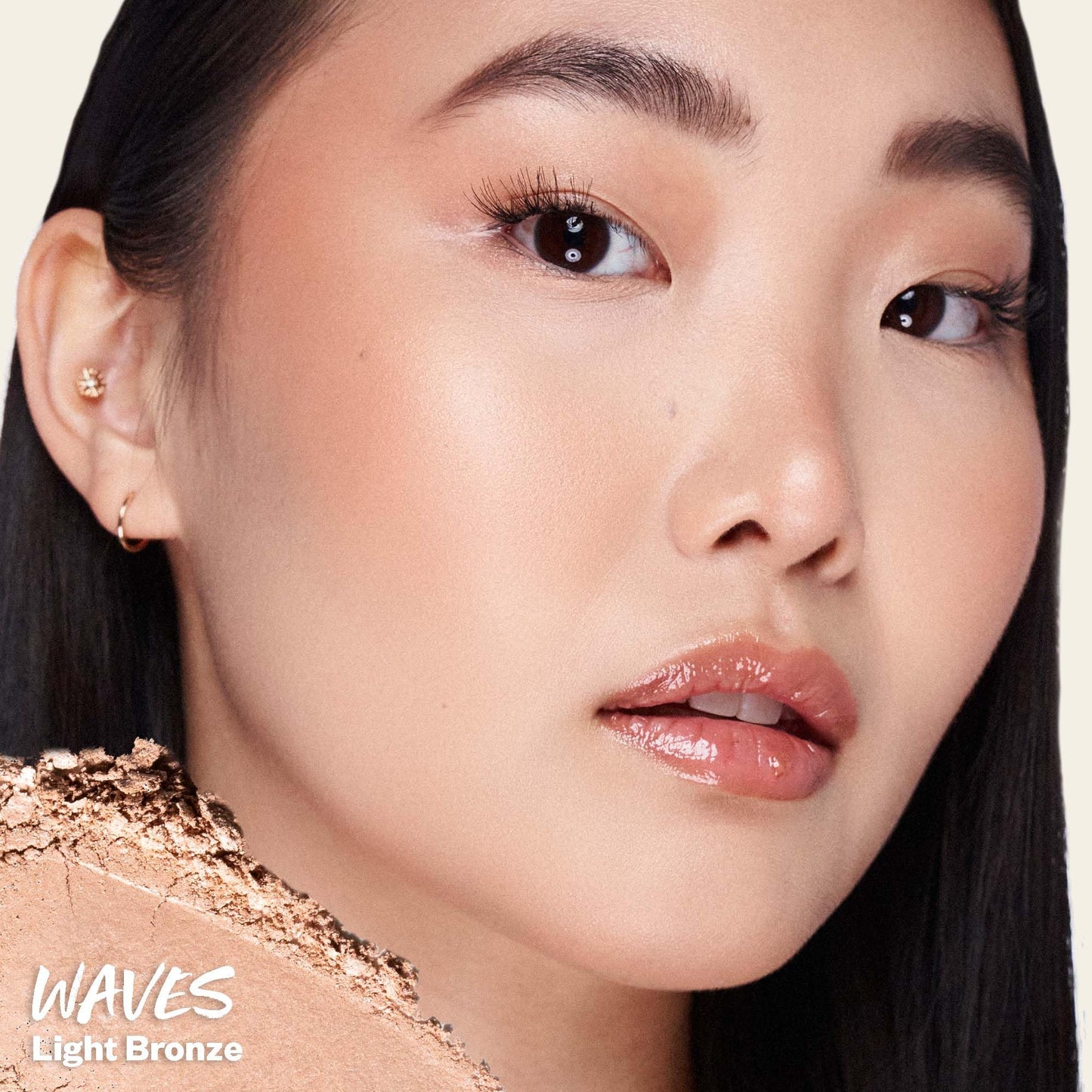 Kosas The Sun Show Glowy Warmth Baked Bronzer - Talc-Free Powder Bronzer for Face, Buildable Color, Natural Glow, Lightweight Finish, Waves