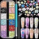 3D Flowers for Nails Art Colorful Charms Kit #2 with Caviar Beads, Blossom Rhinestones Crystal Pearls Acrylic Studs DIY Design Manicure Accessories