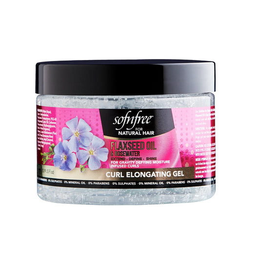 Sofn'Free Curl Elongating Gel with Flaxseed Oil & Rosewater - Curl Elongator for Natural Coils and Waves - Moisturizing Hair and Scalp Treatment, 11