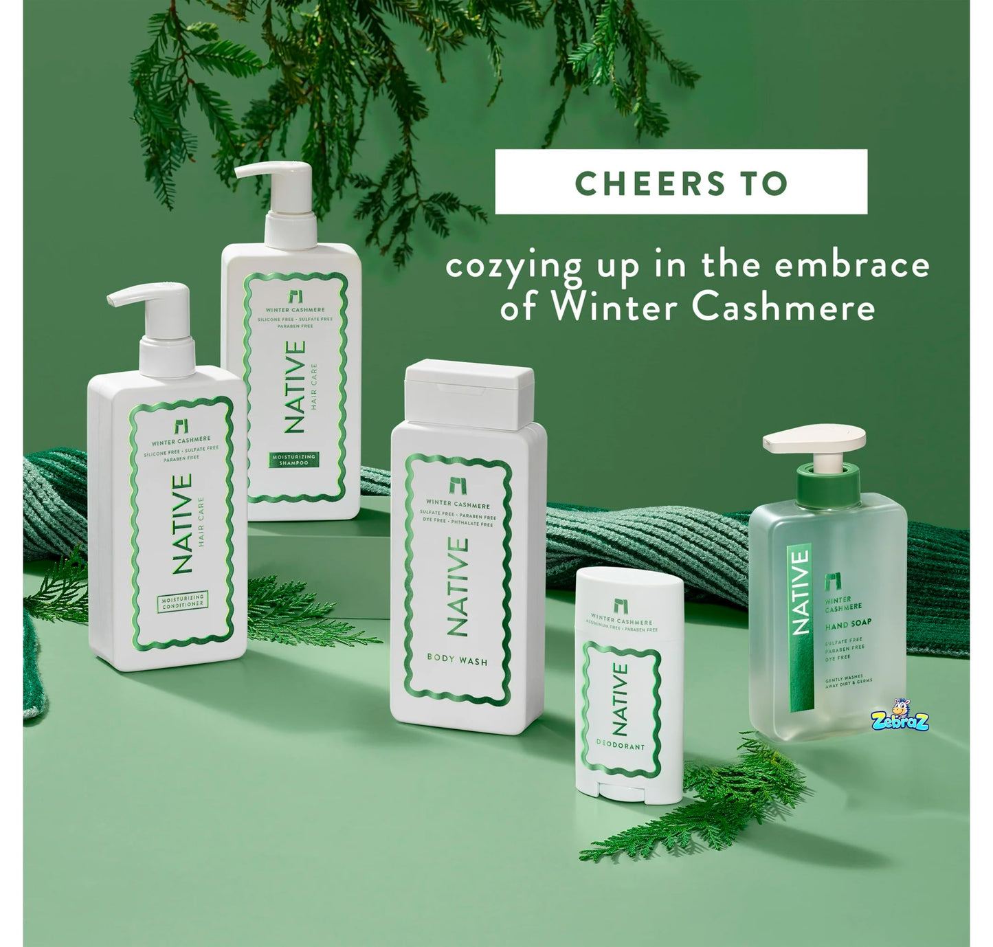 Native Limited Edition Winter Cashmere Shampoo Conditioner - Sulfate/Silicone/Paraben-Free Hair Care - 16.5 oz - Pack Of 02