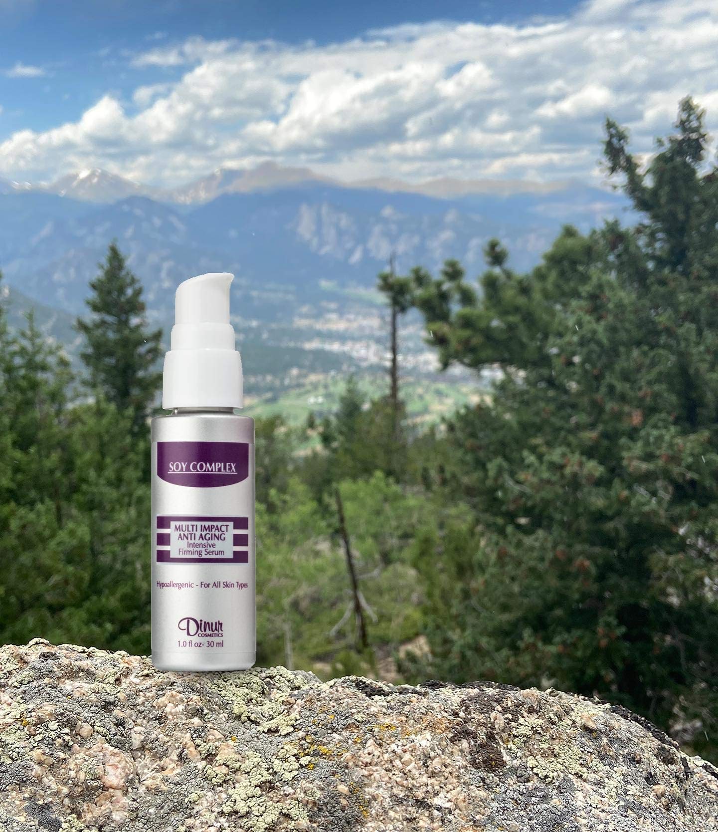 Dinur Cosmetics Soy Complex Multi Impact Anti Aging Firming Serum Reduces Fine Lines & Wrinkles Rehydrates Skin Smoother 1 oz. 30 ml.