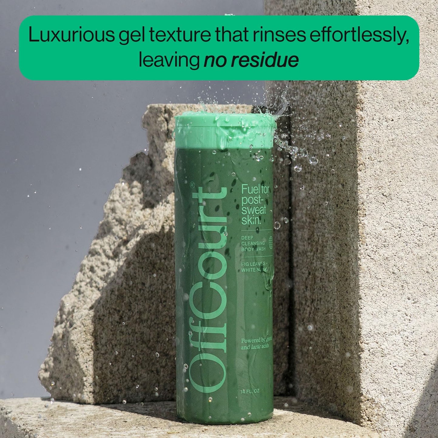 OffCourt Sulfate-Free Body Wash for Men & Women - Non-Drying Exfoliator with Glycolic & Lactic Acids Leaves Skin Fresh & Smooth with Fig Leaves Beauty & Personal Care OffCourt