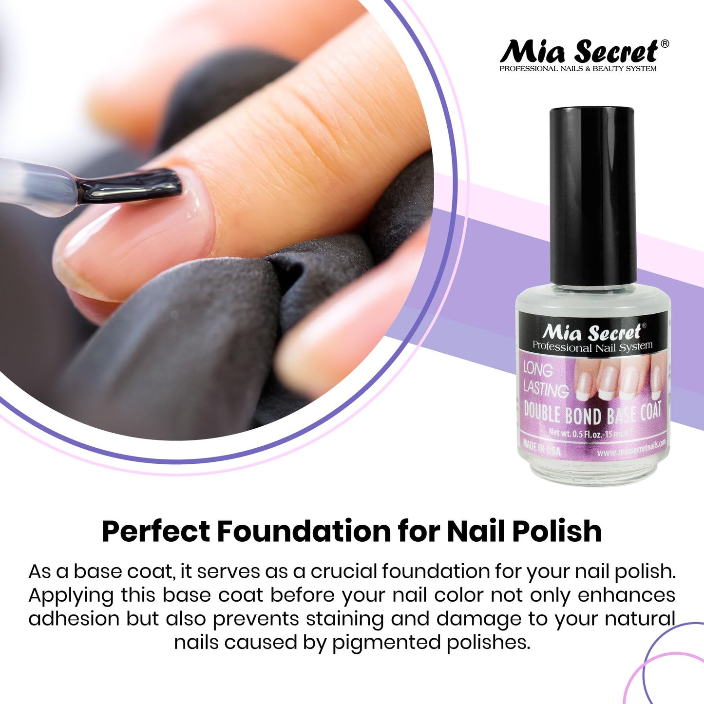 Mia Secret Professional Double Bond Base Coat Beauty & Personal Care Mia Secret
