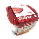Rubbermaid TakeAlongs Food Storage Container, Square, Deep, Set of 5, 5.2cup 42oz