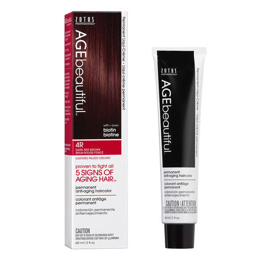 AGE beautiful Permanent Hair Color Dye Liqui Creme | 100% Gray Coverage | Anti-Aging Haircolor | Biotin for Thicker, Fuller Hair | Professional Salon