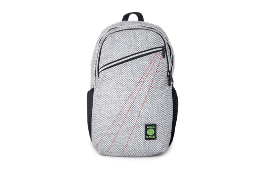 DIME BAGS Backpack with Padded Laptop Compartment, Durable Hempster Material, 11 Storage Pockets, For Travel & Daily Use, City Dweller (Silver)