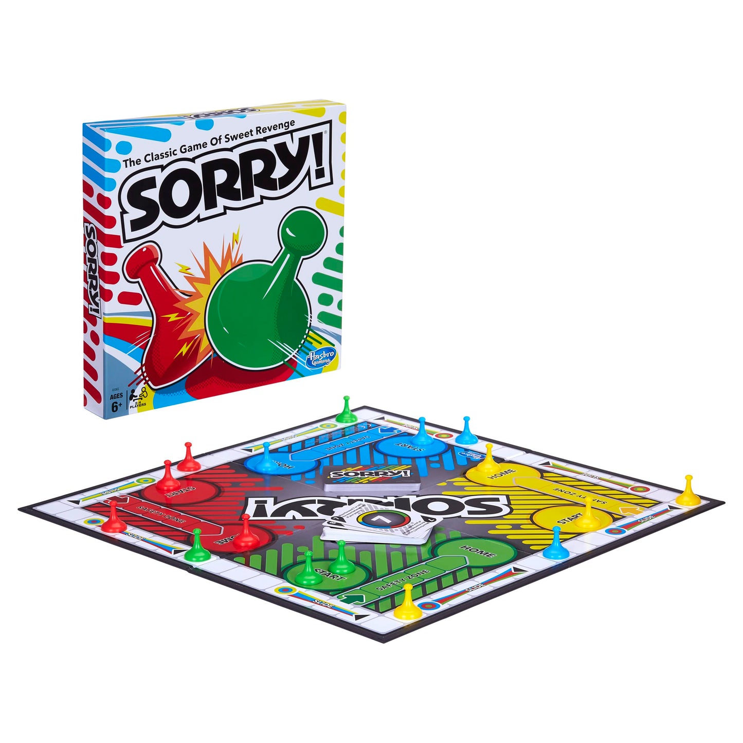 Sorry! Kids Board Game, Family Board Games for Kids and Adults, 2 to 4 Players, Family Games, Kids Games, Ages 6 and Up