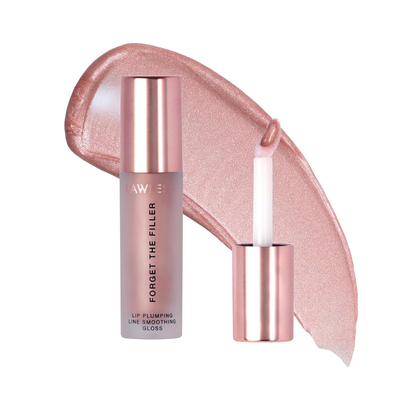 Lawless Forget the Filler Lip Plumping Line Smoothing Gloss - Candy Sky - Premium Volumizing Lip Gloss with Natural Ingredients Designed to Plump,
