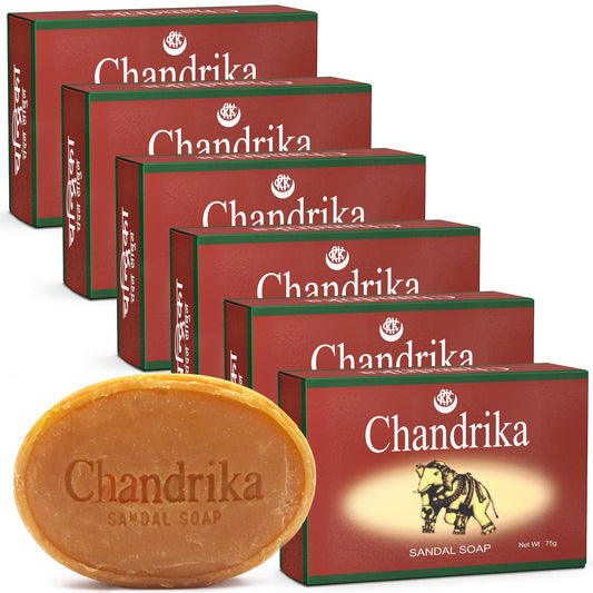 Chandrika Sandal Soap | Organic Bar with Vegetable Oil | 100% Natural for Men and Women | Vegan for All Skin Types | Handmade | Herbal Body Bars Beauty & Personal Care Chandrika