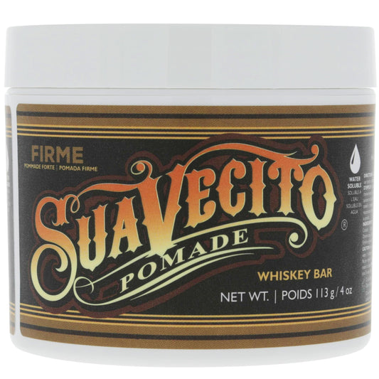 Suavecito Pomade Firme (Strong) Hold Whiskey Bar Scent 4 oz - Pomade For Men - Medium Shine Water Based Wax Like Flake Free Hair Gel - Easy To Wash Beauty and Personal Care Suavecito Default Title