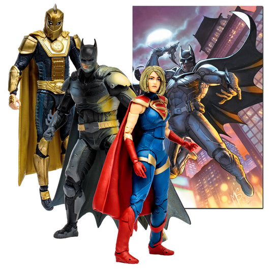 McFarlane Toys - DC Multiverse Batman, Supergirl & Dr.Fate (Injustice 2) 3pk, Gold Label, Amazon Exclusive