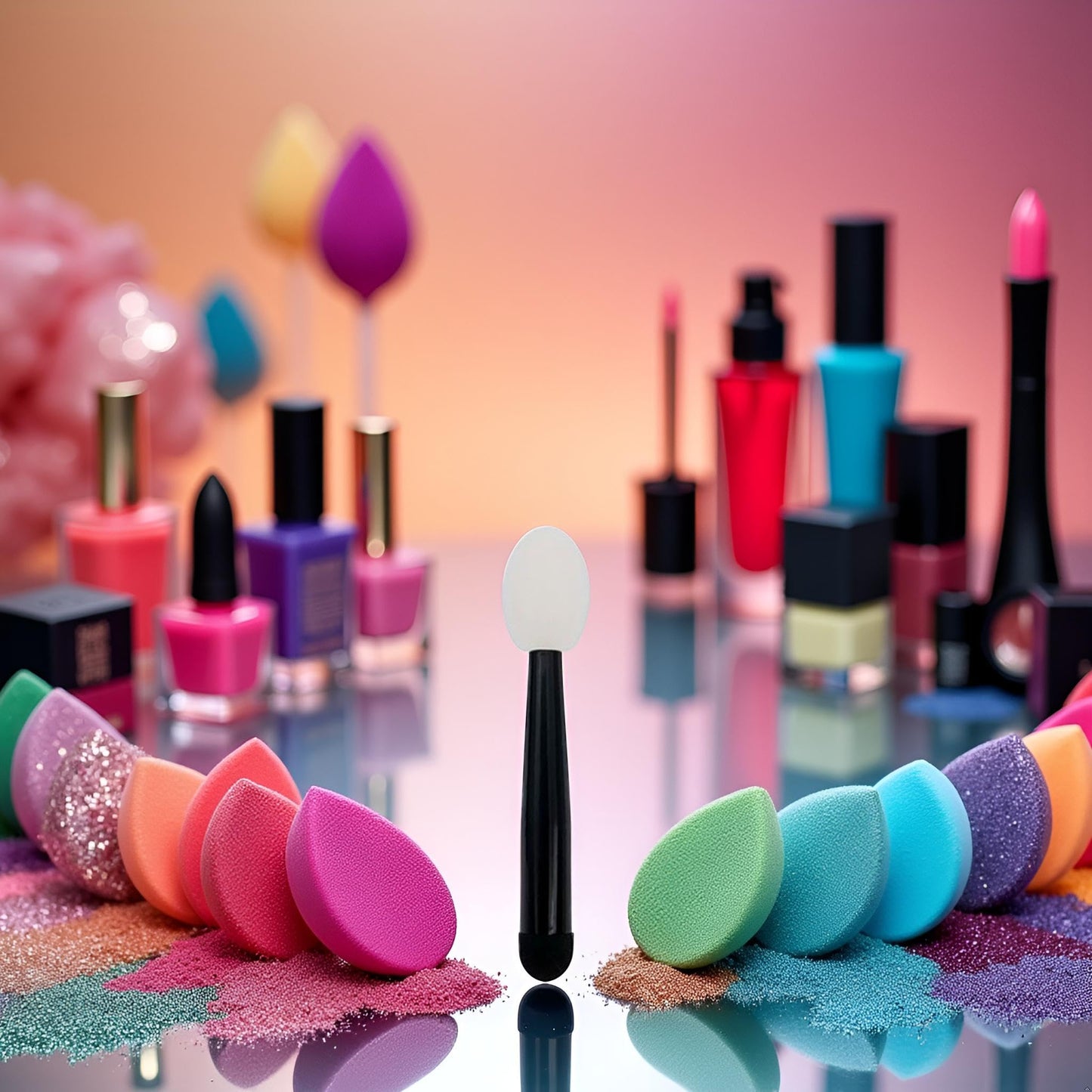 100 Pcs Small Eyeshadow Applicators Eyeshadow Brushes Eye Shadow Sponge Applicator Sticks Eye Makeup Applicators Sponge Tip Make up Applicators