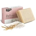 Opuluxe Rice Protein 2-in-1 Shampoo & Conditioner Bar - Strengthening & Moisturizing - Scalp Care with Argan Oil & Shea Butter - Travel Friendly