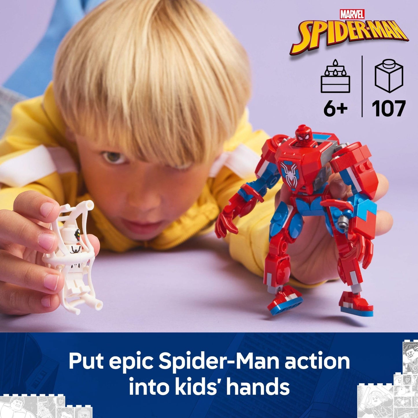 LEGO Marvel Spider-Man Mech vs. Anti-Venom 76308, Buildable Action Figure Set, Superhero Toy & Birthday Gift for Kids Ages 6+