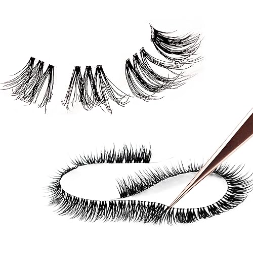 TRZLIFE Eyelash Clusters, 72 PCS DIY Individual Lash Extension Create Personal Eyelash Style Easily Super Natural and Comfortable Clear Band