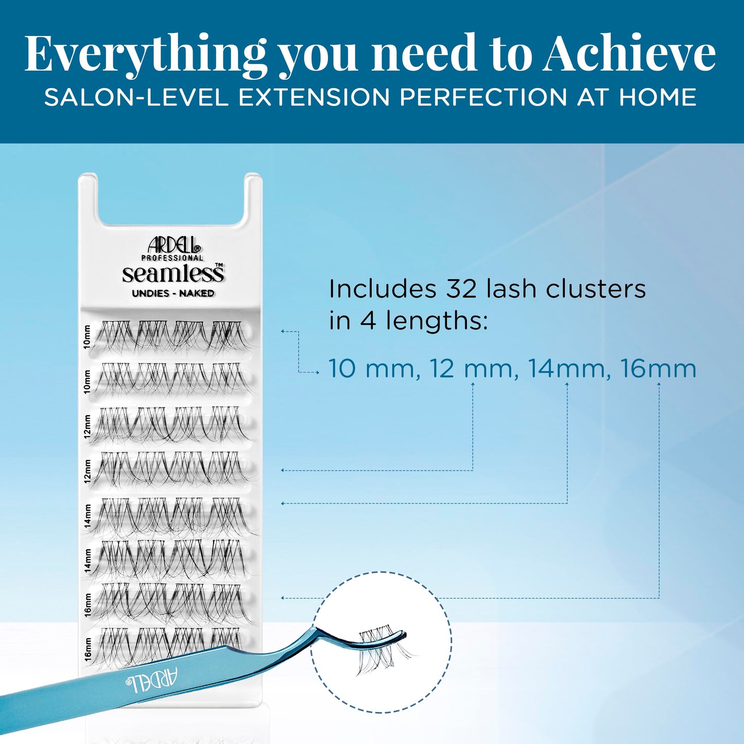 Ardell Seamless Naked Underlash Extensions - Refill Pack, Natural Lash Clusters, DIY Cluster Eyelash Extensions, Natural Eyelash Clusters, Individual…