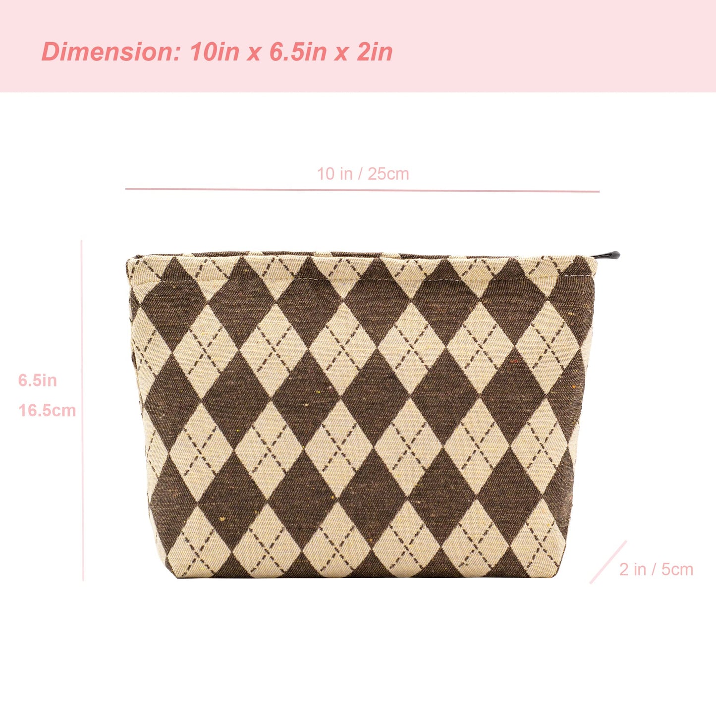 PAZIMIIK Flat Makeup Bag for Women,Zipper Cosmetic Pouch for Purse Beauty and Personal Care PAZIMIIK