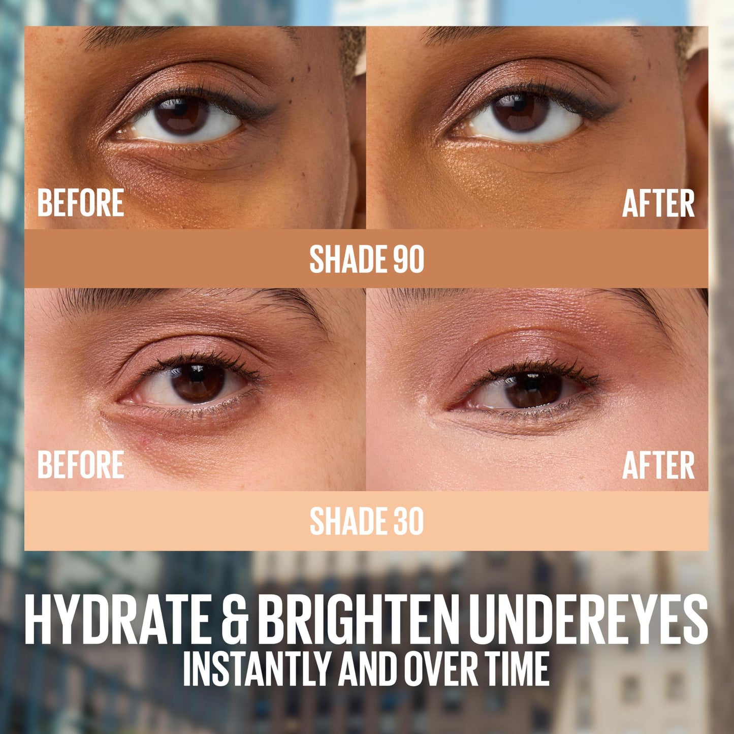 Maybelline Lifter Serum Concealer, Radiant Concealer with Full Coverage, Includes 2% Peptides + Caffeine to Hydrates & Brightens Under Eyes, 120, 1
