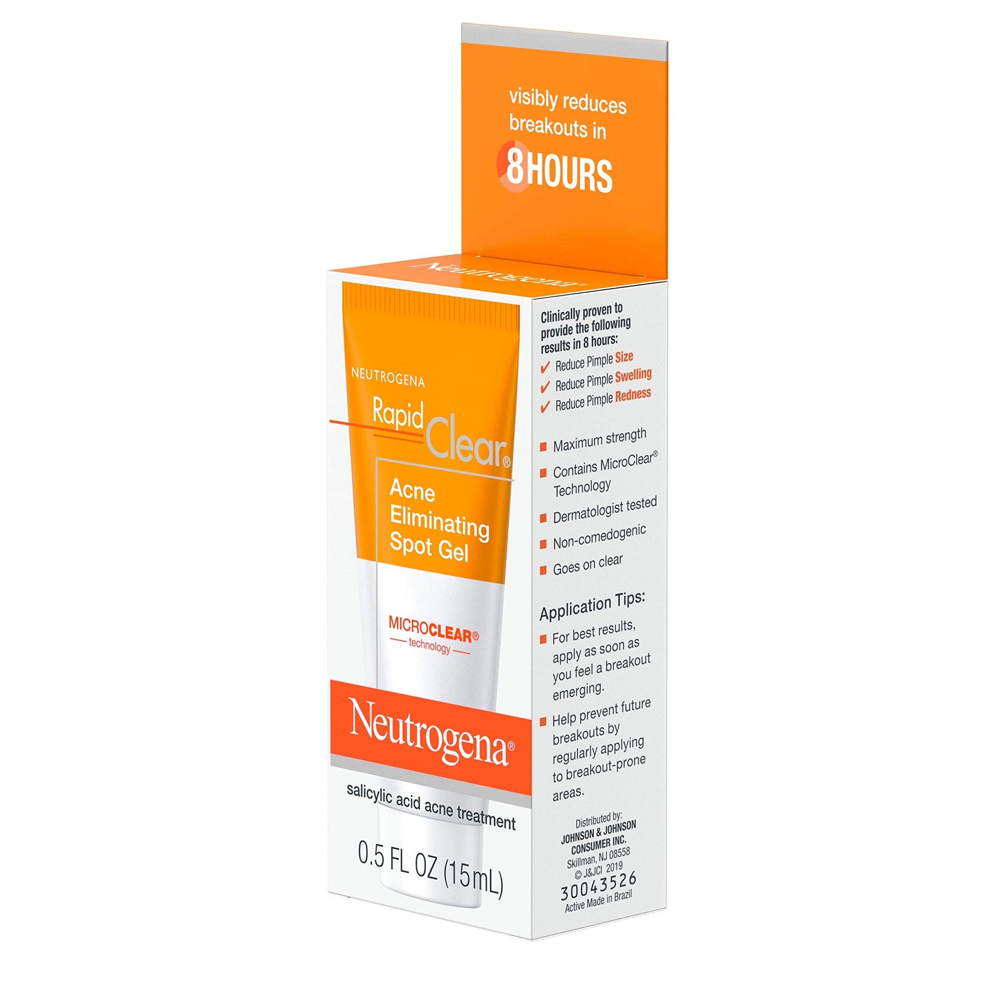 Neutrogena Rapid Clear Acne Eliminating Spot ment Gel with Witch Hazel and Salicylic Acid Acne Medicine for Acne-Prone Skin, 0.5 fl. oz (Pack of 3)