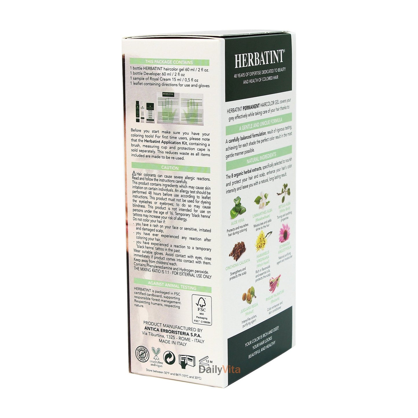 HERBATINT Hair Color,4C,ASH CHESTNT, CT