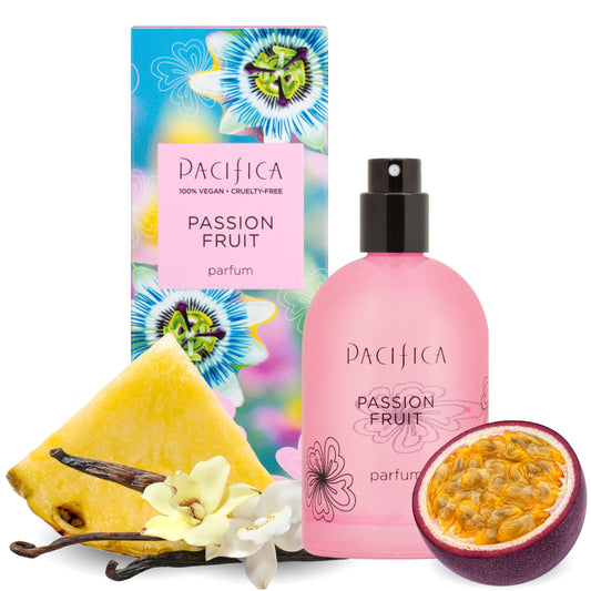 Pacifica Passion Fruit Perfume - Tropical Fruity Floral Clean Perfume for Women with Passionfruit, Pineapple & Vanilla, Vegan, Non-Toxic, Beachy Beauty & Personal Care Pacifica
