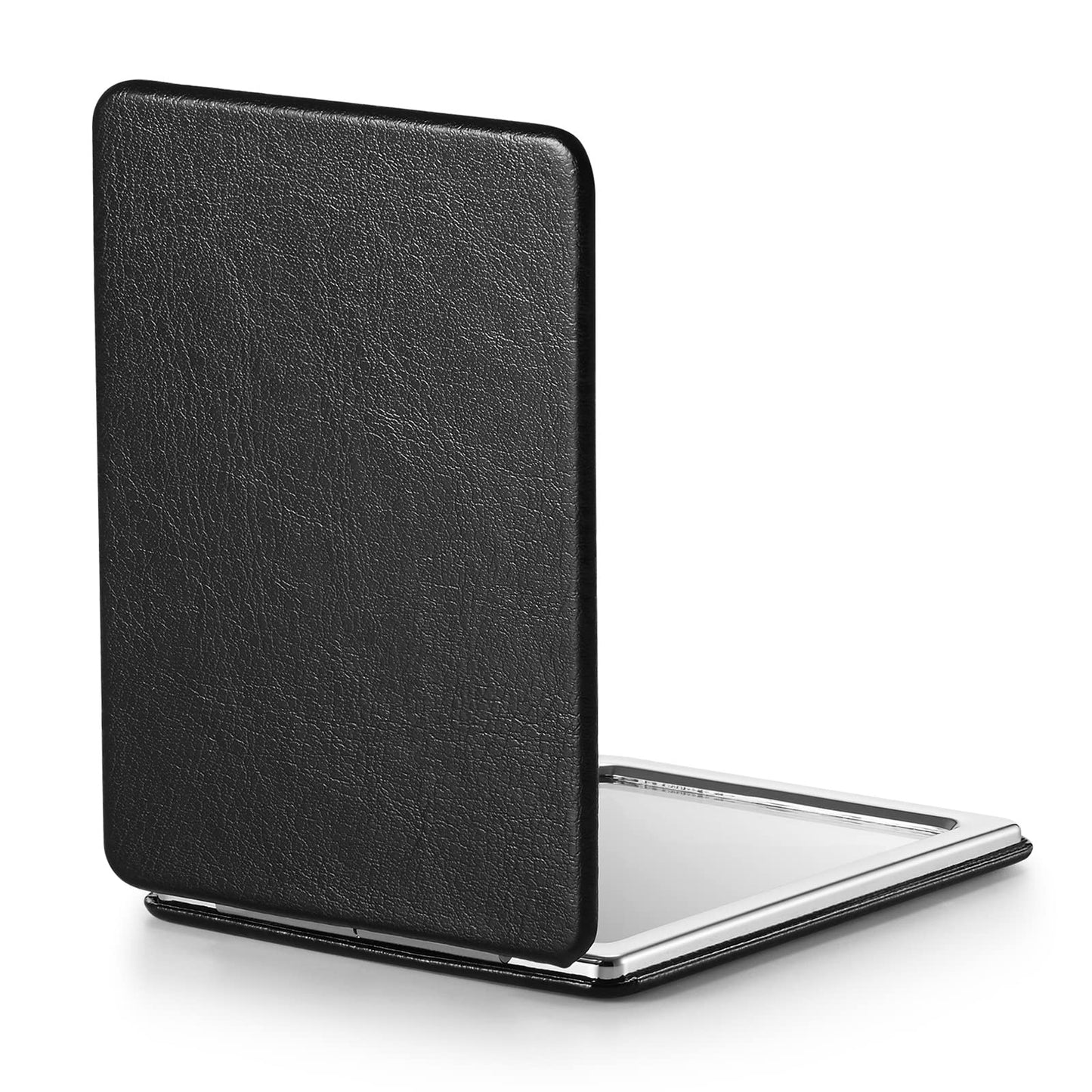 OMIRO Compact Mirror, Classical PU Leather 1X/3X Magnification, Ultra Portable for Purses, 2.4" W x 3.4" L (Black) Beauty and Personal Care OMIRO Default Title