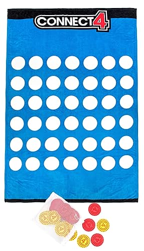 Jay Franco Connect 4 Game Blanket - 3 Piece Set Includes Plush Blanket, Discs, & Storage Bag (Official Hasbro Product)