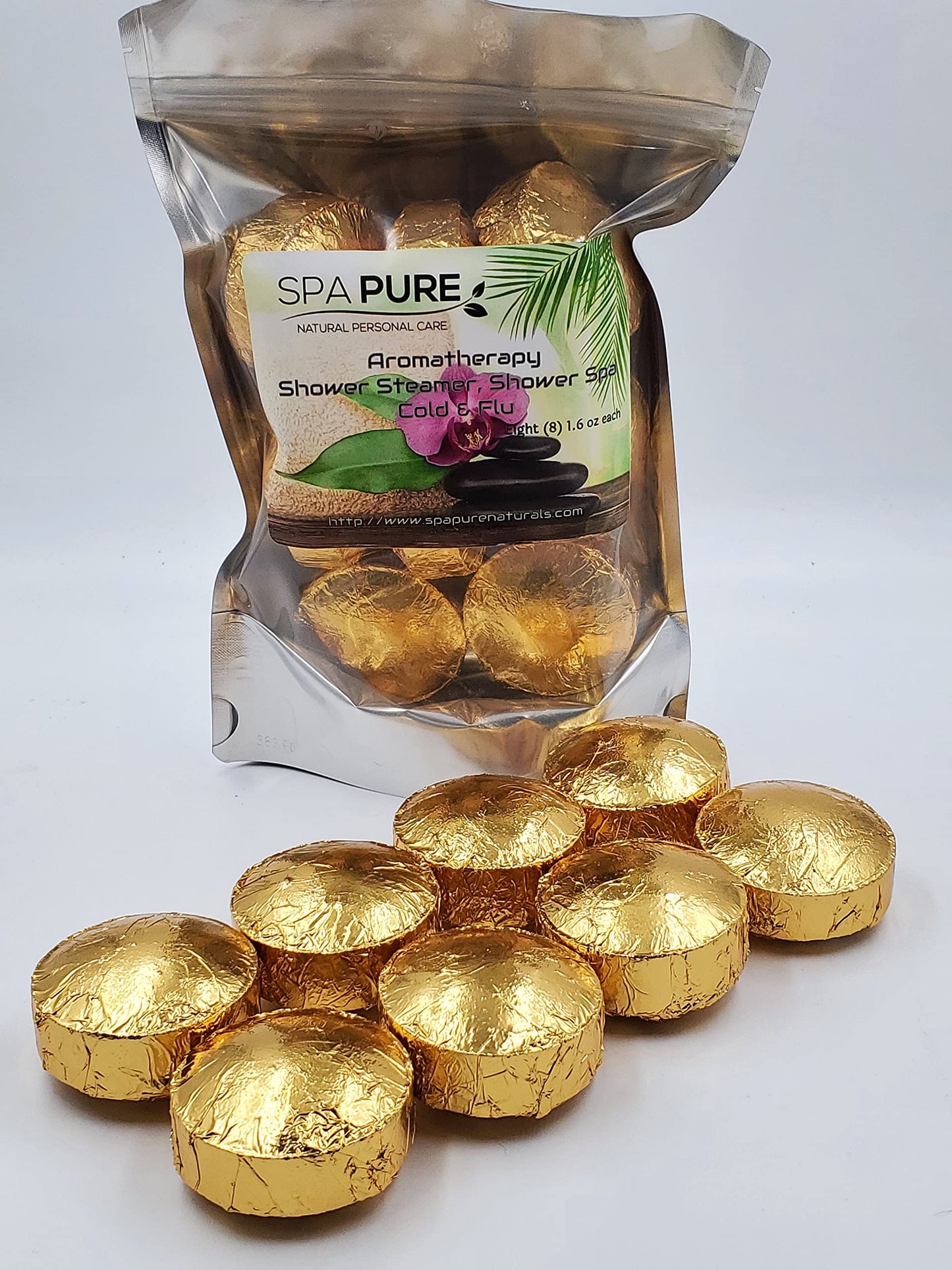 Spa Pure Cold Relief Aromatherapy: Shower Steamers, Shower Bombs, Bath Melts, USA Made with 100% Pure Essential Oils - Transform Your Shower 8 Count…