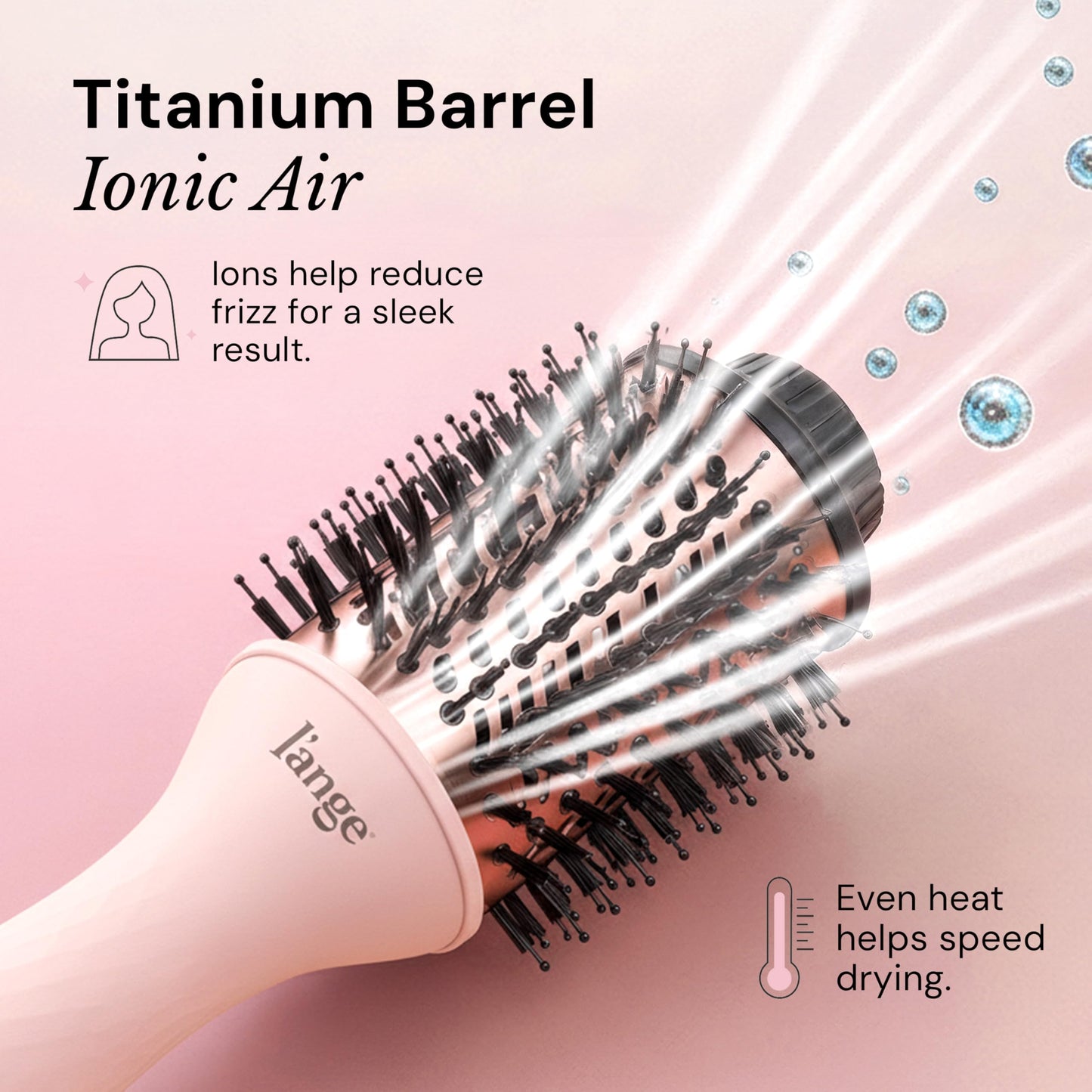 L'ANGE HAIR Le Volume 2-in-1 Titanium Blow Dryer Brush | Frizz Control Blowout Hair Dryer Brush For Drying And Straightening | Volumizing Hot Air Beauty and Personal Care L'ANGE HAIR