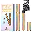 2 Pack Black Volume & Length Lasting All Day Mascara, 4D Silk Fiber Lash, Waterproof Lengthening No Clumping & Smudging