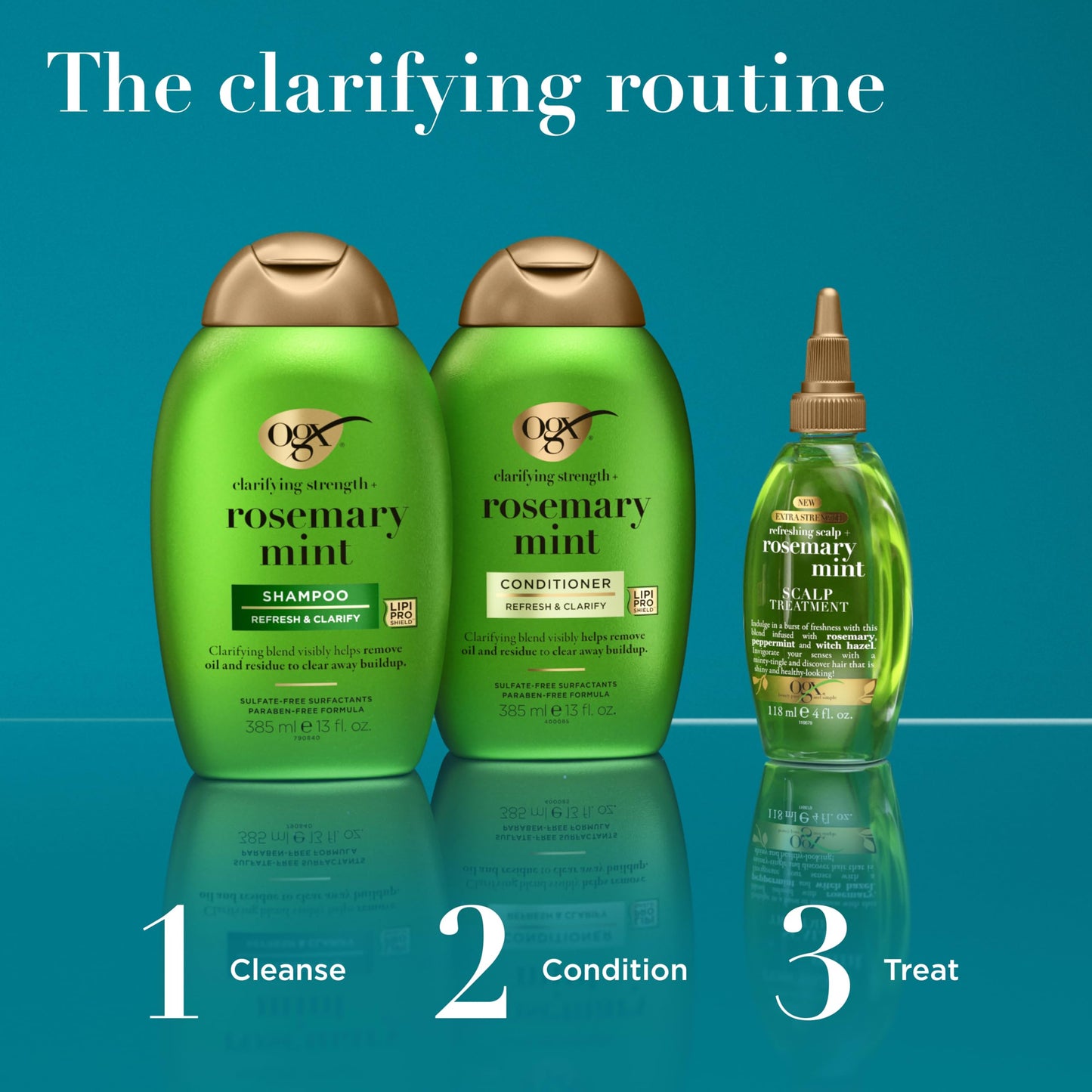 OGX Extra Strength Refreshing Scalp + Rosemary Oil Mint Dry Scalp Treatment, Peppermint & Witch Hazel Scalp Detox, Clarifying Leave-In to Help Remove Beauty and Personal Care OGX