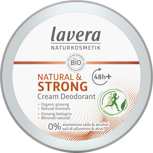lavera Deo Creme NATURAL & STRONG 48+ h - vegan - natural cosmetics - without aluminum - active composition with ginseng and natural minerals - 48 Beauty and Personal Care lavera