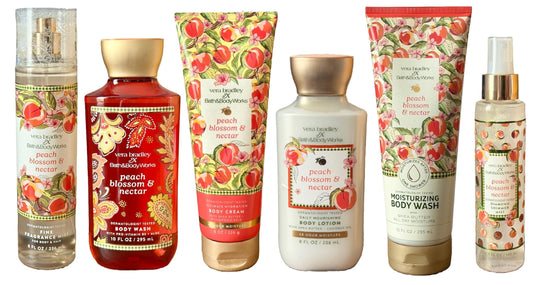 Bath & Body Works Peach Blossom and Nectar 6 Piece Body Care Set - Mist, Cream, Lotion, Shower Gel, Moisture Body Wash, and Shimmer Mist - FULL SIZE Beauty & Personal Care Bath & Body Works