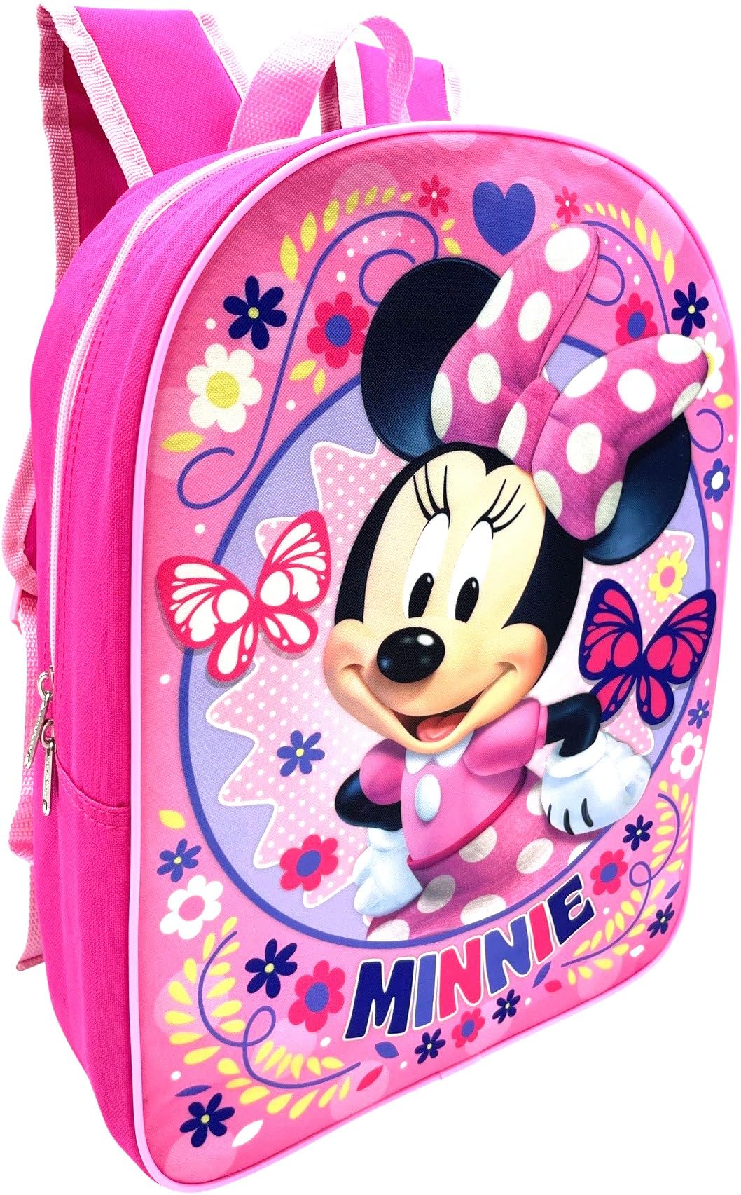 Ruz Minnie Mouse Kid's Licensed 15 Inch School Bag Backpack Pink