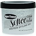 Softee Clean Clear Super Freeze Protein Styling Gel, 32 Oz