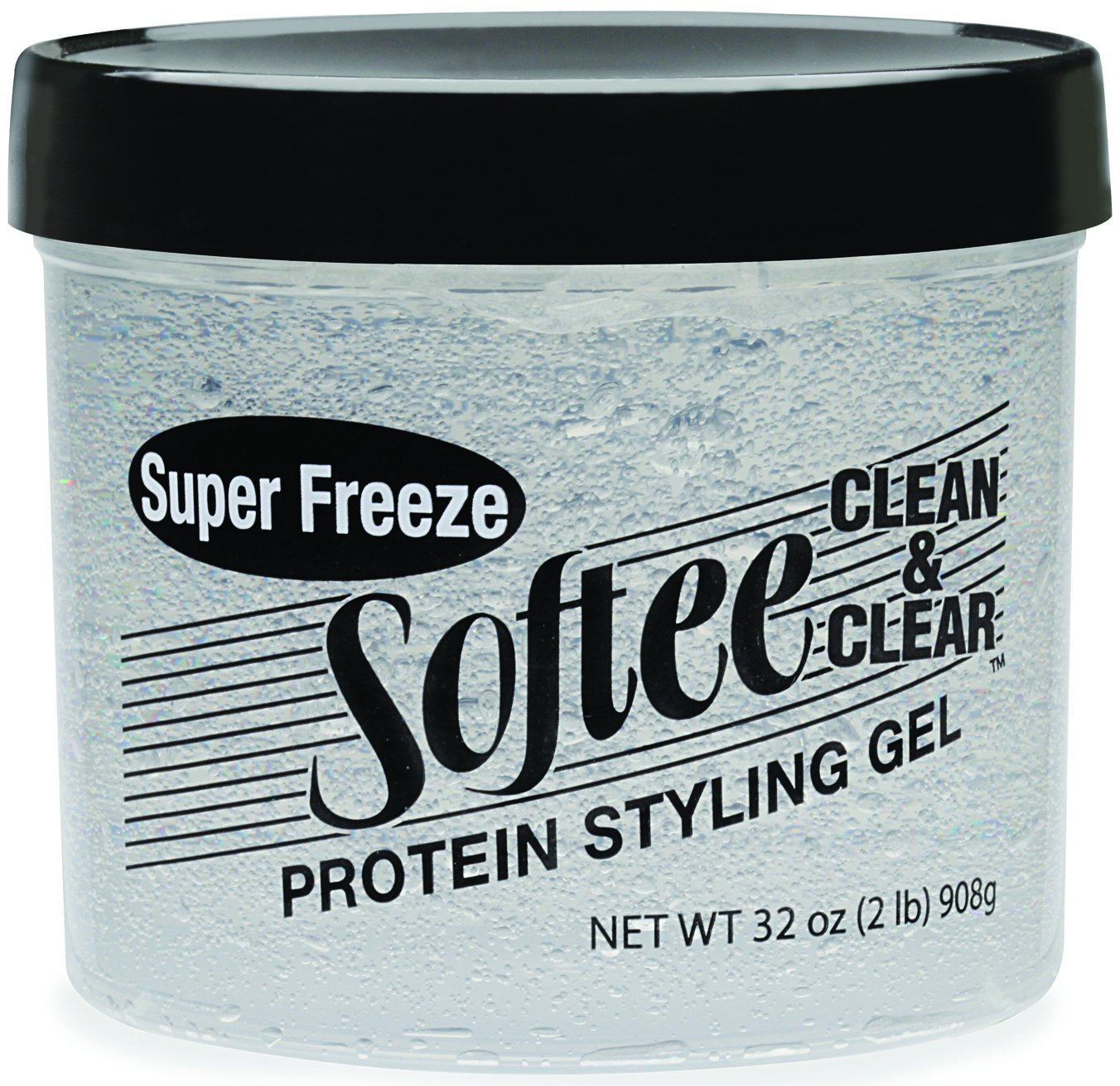 Softee Clean Clear Super Freeze Protein Styling Gel, 32 Oz