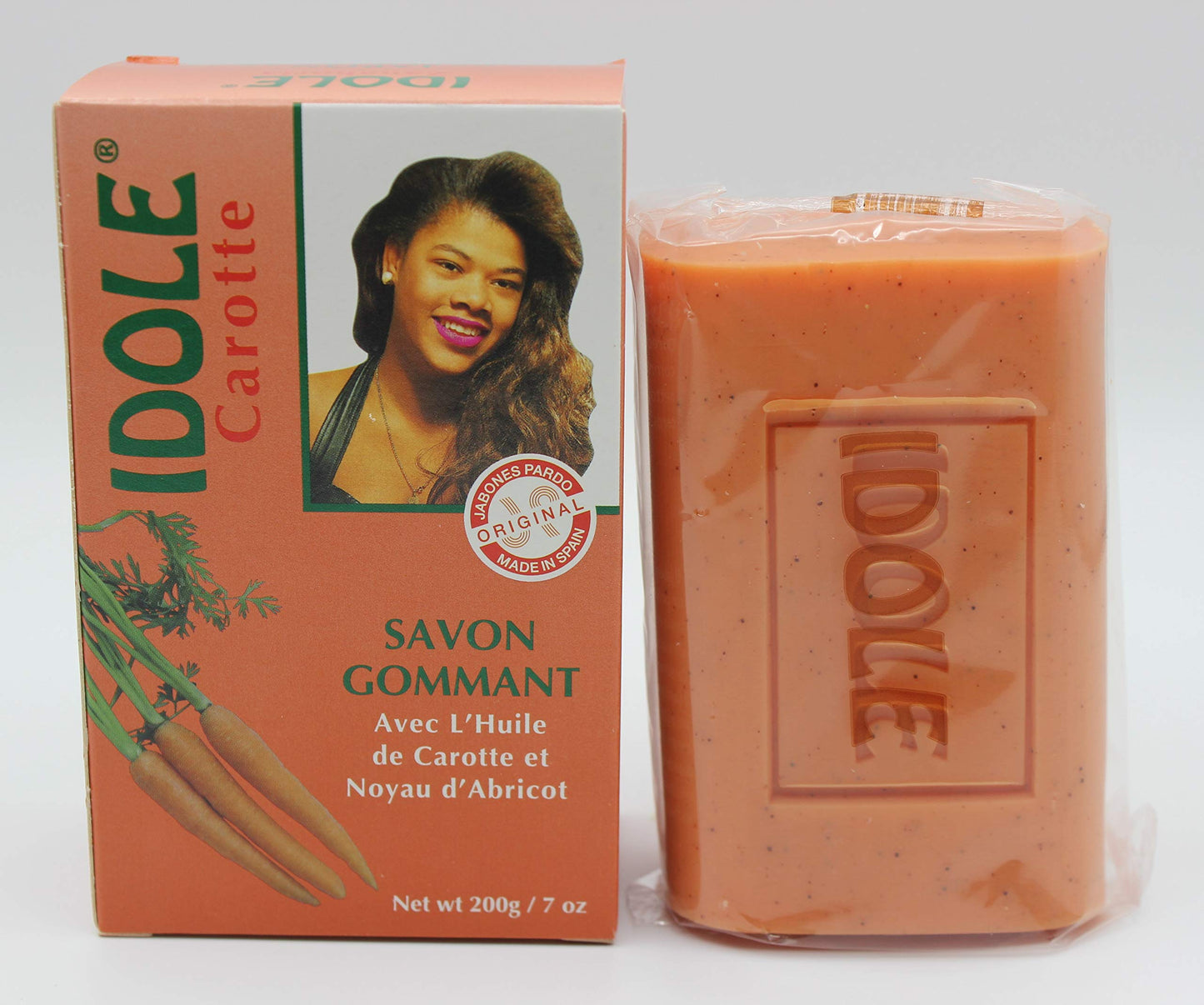 Idole Carrot Exfoliating Soap with Apricot Powder 200g (3Pack)