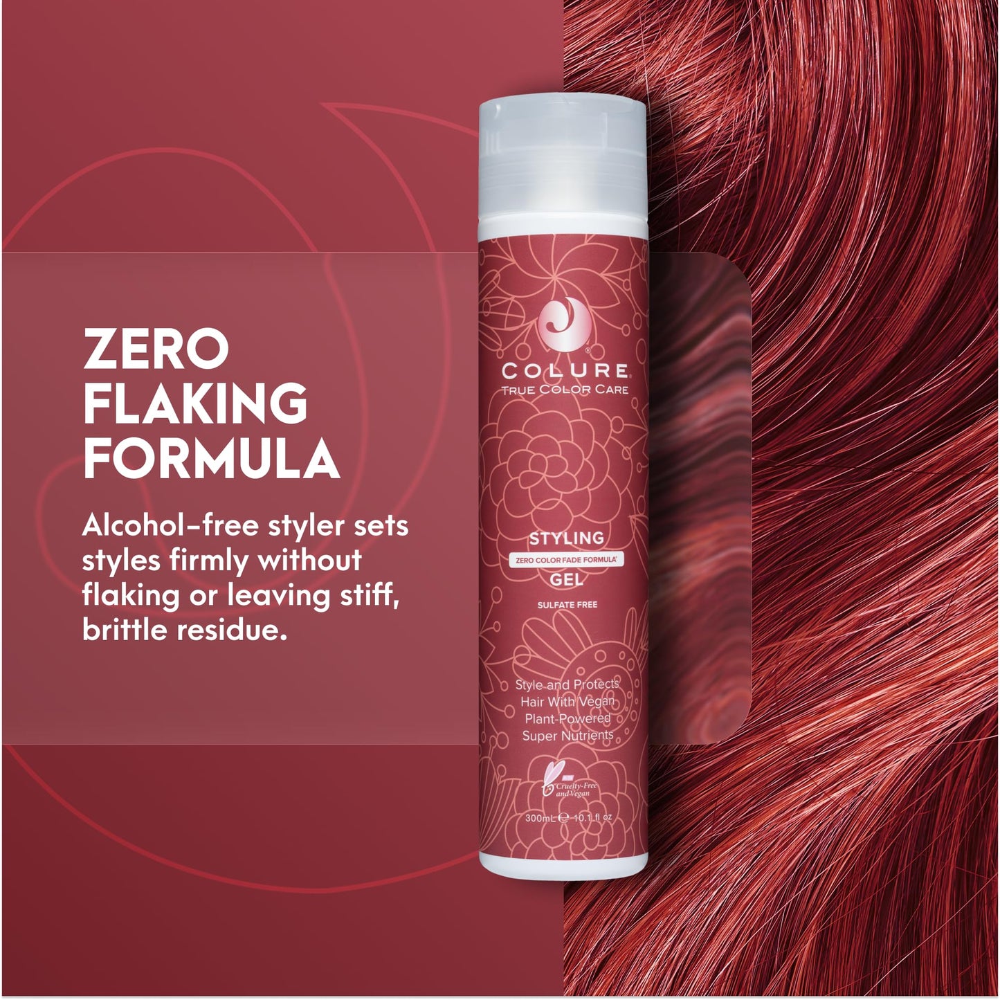 COLURE Styling Gel 10 oz - Versatile Medium Hold Volumizing Hair Gel for Moldable Flexible Professional Styling