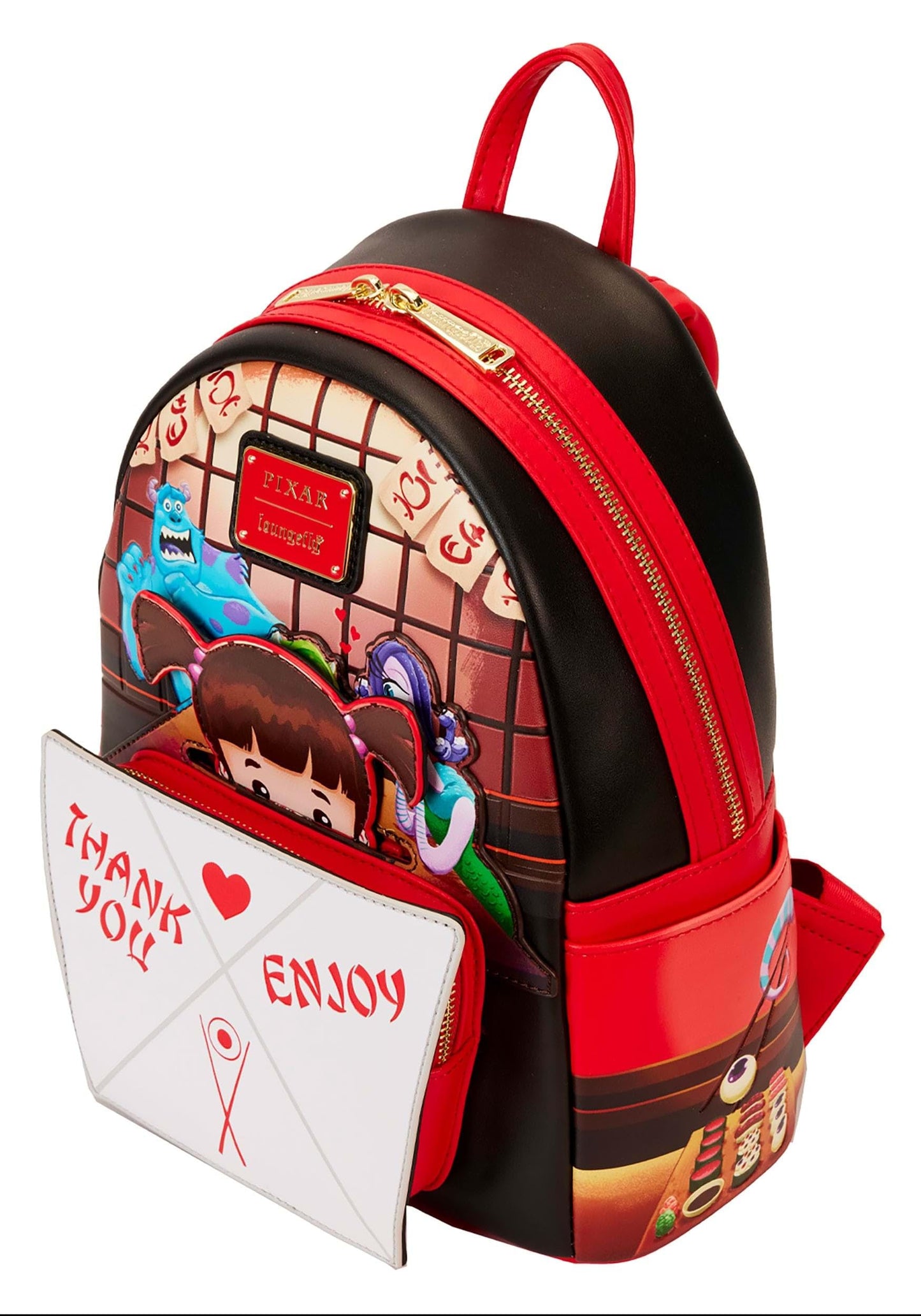 Loungefly Monsters, Inc. Harryhausen's Takeout Boo Pop-Up Mini Backpack